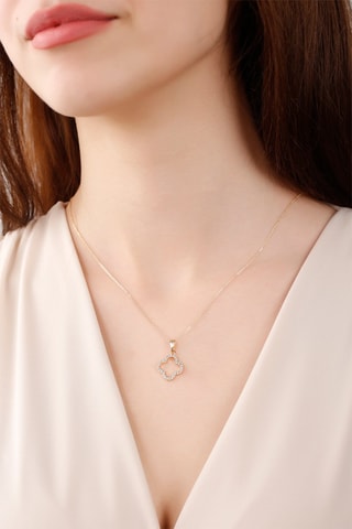 Colar folheado a ouro fino - Zircões