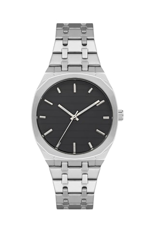 Relógio de quartzo em aço - Prateado