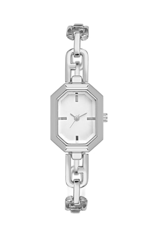 Relógio de quartzo em metal - Prateado