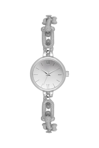 Relógio de quartzo em metal - Prateado