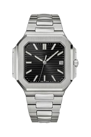 Relógio de quartzo em aço - Prateado