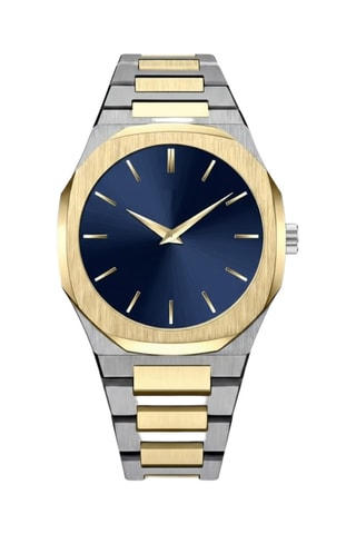 Relógio de quartzo em aço - Prateado e dourado