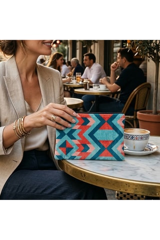 Pochete - Azul e laranja