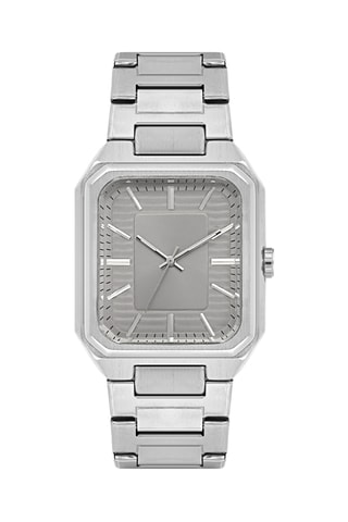 Relógio de quartzo em aço - Prateado