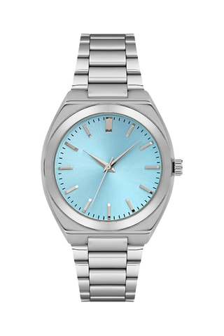 Relógio de quartzo em aço - Prateado