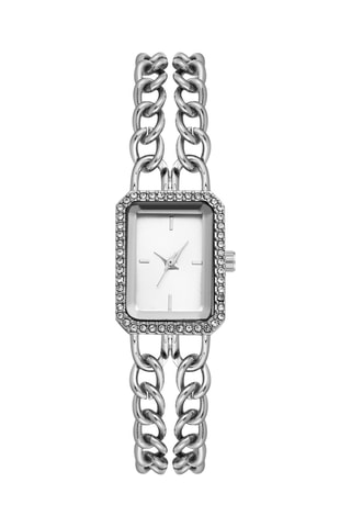 Relógio de quartzo em metal - Prateado