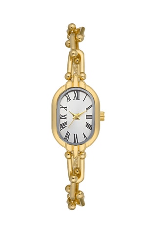 Relógio de quartzo em metal - Dourado e prateado