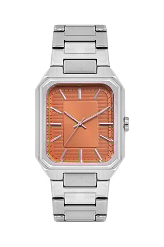 Relógio de quartzo em aço - Prateado