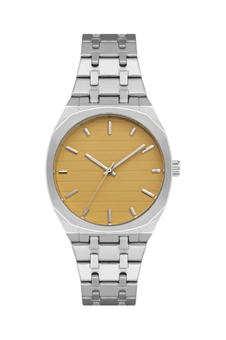 Relógio de quartzo em aço - Prateado