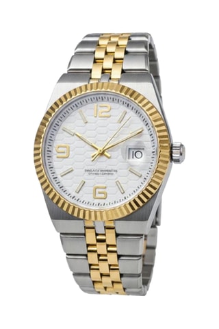 Relógio de quartzo em aço - Prateado e dourado