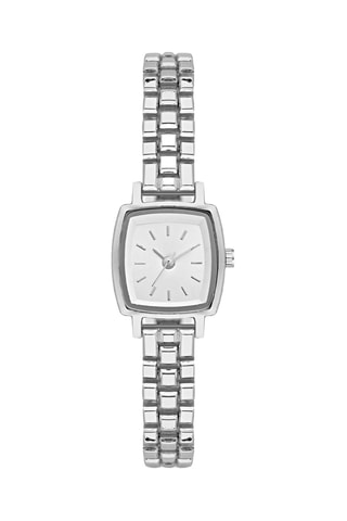 Relógio de quartzo em metal - Prateado