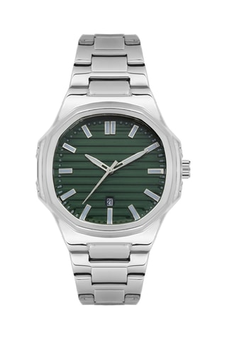 Relógio de quartzo em aço - Prateado