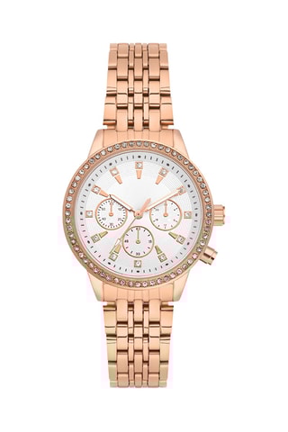 Relógio de quartzo em aço e diamantes - Cronógrafo