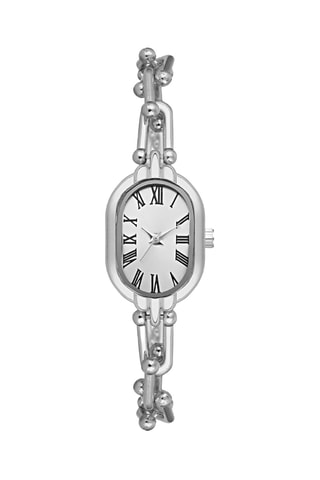 Relógio de quartzo em metal - Prateado