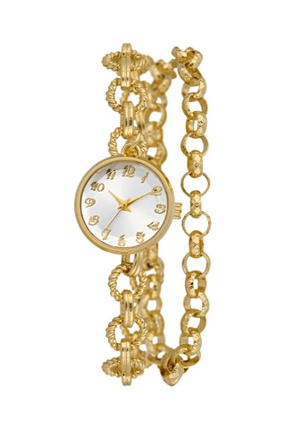 Relógio de quartzo em metal - Dourado