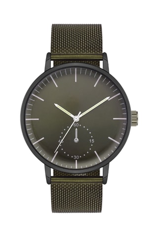 Relógio de quartzo em aço - Caqui