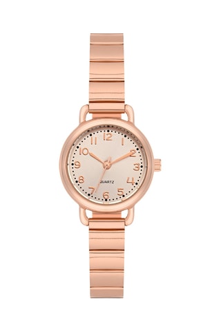 Relógio de quartzo em aço - Dourado-rosa