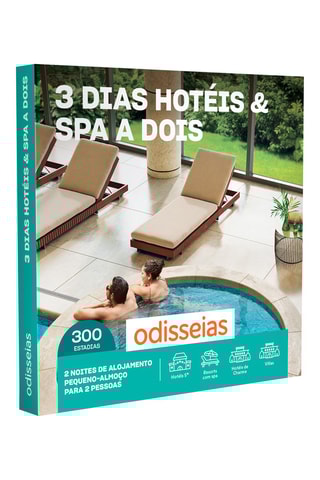 Caixa de presente 3 Dias Hotéis & SPA a Dois