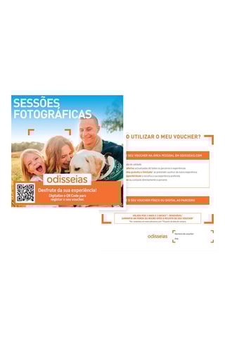 Pack presente Sessões Fotográficas - 25 Experiências