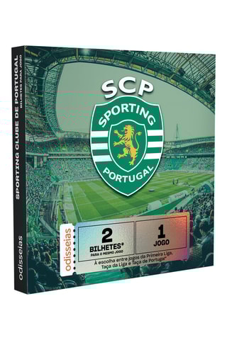 Caixa de presente SCP - Bilhetes para Jogo do Sporting no Estádio de Alvalade