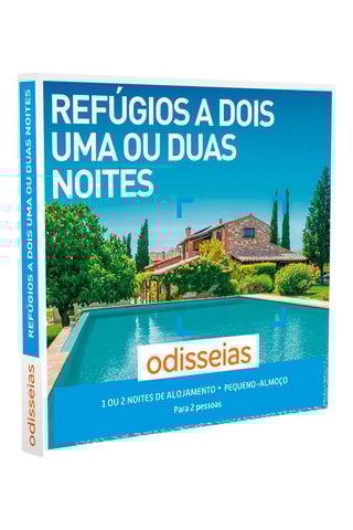 Pack presente Refúgios a dois Uma ou Duas Noites - 130 Estadias