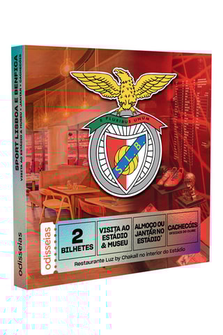 Pack presente Sport Lisboa e Benfica - Estádio & Museu + Luz by Chakall