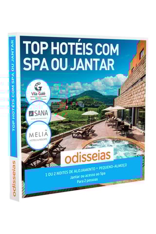 Pack presente Top Hotéis 4* e 5* com Spa ou Jantar para 2 pessoas - 50 Estadias