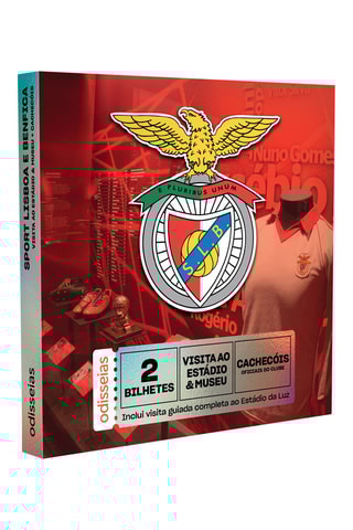 Pack presente Sport Lisboa e Benfica - Tour ao Estádio & Museu + Cachecóis