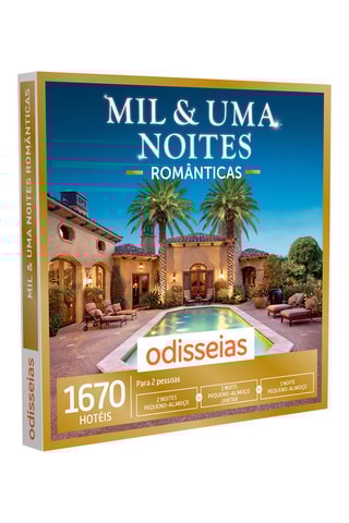Pack presente Mil & uma noites Românticas - 1 Noite com Jantar ou 2 Noites - 1670 Hotéis
