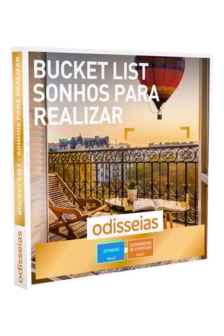 Pack presente Bucket List - Sonhos para Realizar para 1 ou 2 pessoas