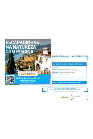 Pack presente Escapadinhas na Natureza com Piscina para 2 pessoas - 55 Estadias