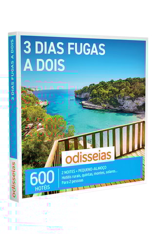 Coffret de prenda 3 Dias Fugas a Dois - 600 hotéis