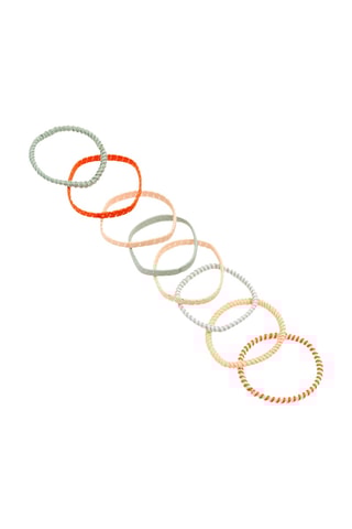 8 elásticos para cabelo - Laranja - Okaidi