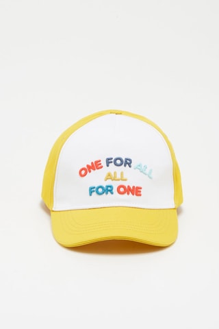 Boné Amarelo e branco