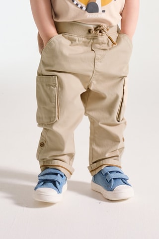 Calças cargo - Bege - Obaibi