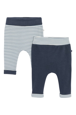 2 calças - Azul-marinho e branco