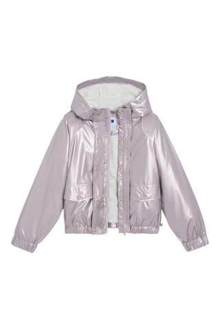 Corta-vento com capuz - Lilás metalizado - Okaidi