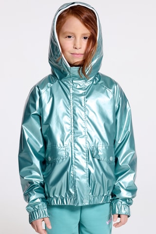Corta-vento com capuz - Verde metalizado - Okaidi