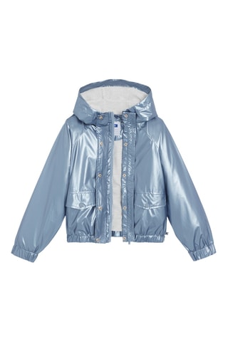 Corta-vento com capuz - Azul metálico - Okaidi