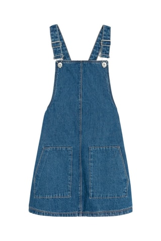 Vestido-jardineiras de ganga - Azul - Okaïdi