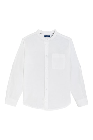 Camisa em linho - Branco - Okaïdi