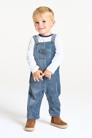 Jardineiras em veludo - Azul-cobalto - Obaïbi