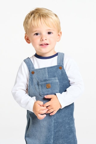 Jardineiras em veludo - Azul-cobalto - Obaïbi