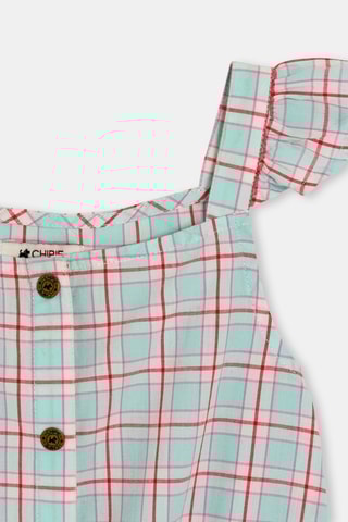 Jardineiras-calção sem mangas - Azul - Kidiliz