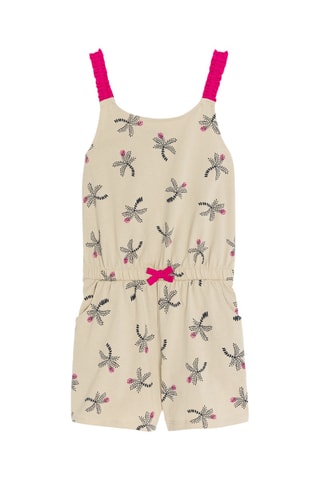 Jardineiras-calção sem mangas - Bege - Okaidi