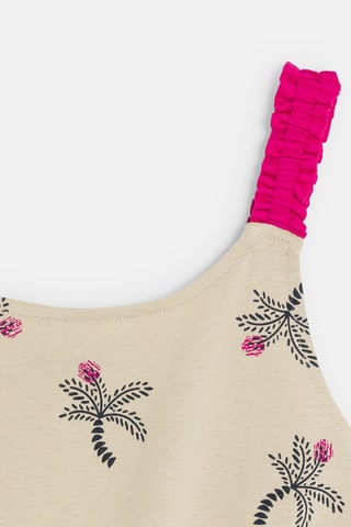 Jardineiras-calção sem mangas - Bege - Okaidi