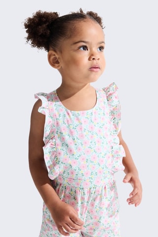 Jardineiras - Rosa e verde