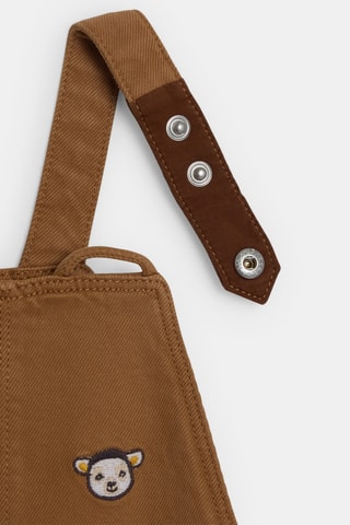 Jardineiras-calções - Castanho - Obaibi