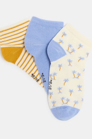 3 paires de socquettes - Bleu - Okaidi