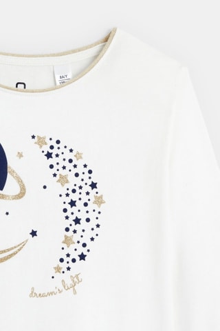 Pijama - Branco e azul-marinho